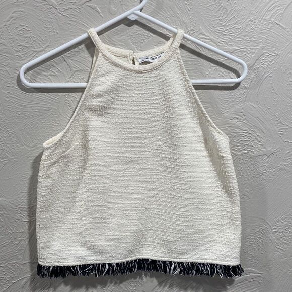 Zara Trafaluc High Neck Fringe Tank Bundle Size Small - Picture 2 of 8